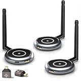 AIMIBO ワイヤレス HDMI 送受信機 1送信機+2受信機セット HDMI 無線 受信機8台増設可能 拡張モード対応 1080P/5Ghz/50m安定転送距離 映像音声同期出力 スマホ/PC/Mac/Laptop/Window/カメラ/テレビ/モニタ/プロジェクターなど対応