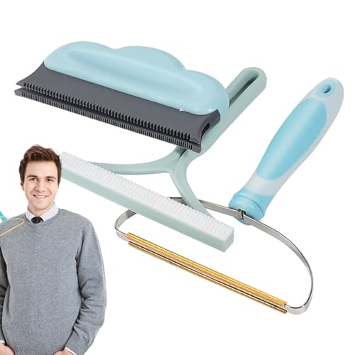 Removedor de pêlos de cachorro,Conjunto de raspador de carpete reutilizável e portátil de 3 - Remove