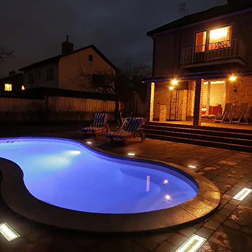 Dubofu Solar Paver Lights, 8" X 4" Brick Driveway Lights, Landscape Path Lights For Walkway, Patio & Deck Lighting, 3 Colors, Ip67 Waterproof, 2 Pack #TOP6