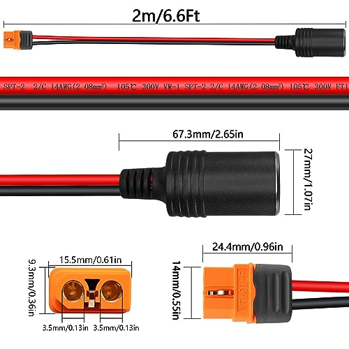 GELRHONR Cavo connettore da accendisigari per auto...