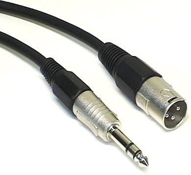 3m Balanced Cable, XLR 3 Pin Male to TRS Jack - Black