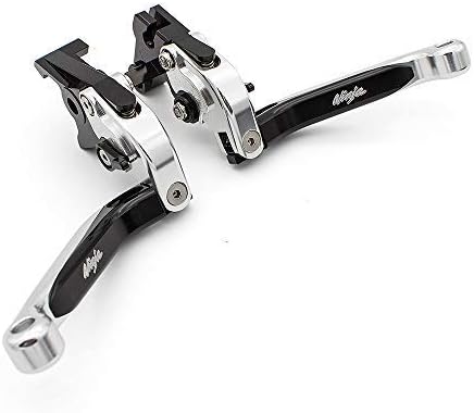 CNC Aluminum Folding Extendable Adjustable Brake Clutch Levers for Kawasaki Ninja 600 ZX6R ZX636R ZX6RR 2000-04, Ninja ZX1000 ZX10R 04-05, Ninja ZX12R ZX-12R 2000-05, Ninja ZX9R 2000-03, ZZR600 05-09