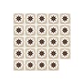 ViibXfans 24Pcs 4x4 Peel and Stick Tile Stickers, Square Tile Decals Backsplash for Kitchen Wall, Fireplace, Bathroom, Brown