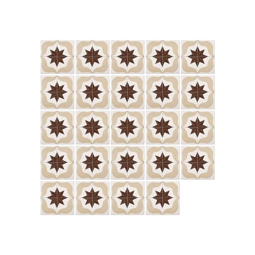 24Pcs 4x4 Peel and Stick Tile Stickers,Brown by ViibXfans - Used condition - US$7.70