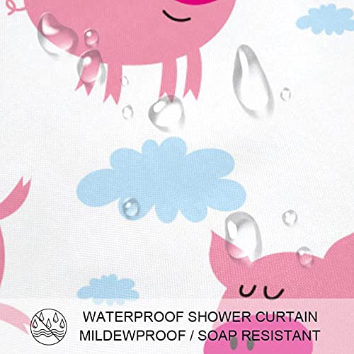 Rideau de douche cochon : la solution contre l'eau sur le sol du bain - 4