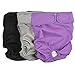 BePetMia Waschbare Windeln für Hunde, Wiederverwendbare Hundewindeln, Umweltfreundliche Damenbinden Höschen, Hygiene-Unterhose für Hunde in Hitze (L: 48-65cm, Schwarz)