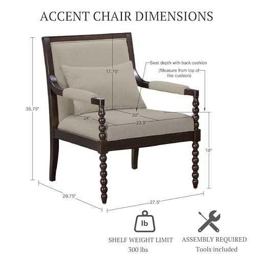 Sillón Coastal Marrón con Almohadón Lumbar miniatura 2