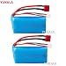 Produktbild OUYBO 1-5PC 7,4V 3000mAh Akku 18650 T for WLtoys 12428/12423/10428/12429/12401/12402 / 12402A RC Car Ersatzteile 1500mAh 7.4V RC Teile Batteriezubehör (Color : 2PCS)