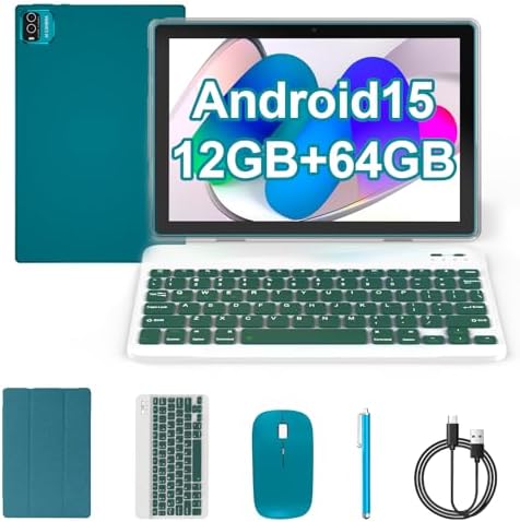 COOPERS Tablet Android 15, tablet de 10 pulgadas, 12 GB de RAM + ...