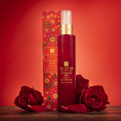 SPA CEYLON Cardamom Rose Body and Pillow Mist | Refreshing Skin Care Spray with Witch Hazel and Himalayan Rose | Non-Oily Fragrance Mist for All Skin Types - Image 6