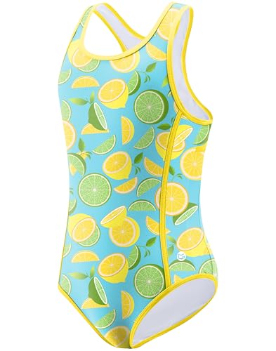 Image of G Gradual Girl's One Piece Swimsuits Racerback Kids Bathing Suit | for Girls 7-16Y, Fully lined for no see-through, Wider straps, UPF 50+, Modest coverage, Swimwear for Swim Team, Beach, Pool