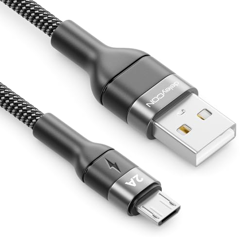 deleyCON 2m Micro USB Kabel Ladekabel Datenkabel Laden & Synchronisieren USB-A auf Micro USB Cable Adapter - Handy Smartphone Tablet Kamera Usw. deleyCON 2m Micro USB Kabel Ladekabel Datenkabel Laden & Synchronisieren USB-A auf Micro USB Cable Adapter - Handy Smartphone Tablet Kamera Usw.