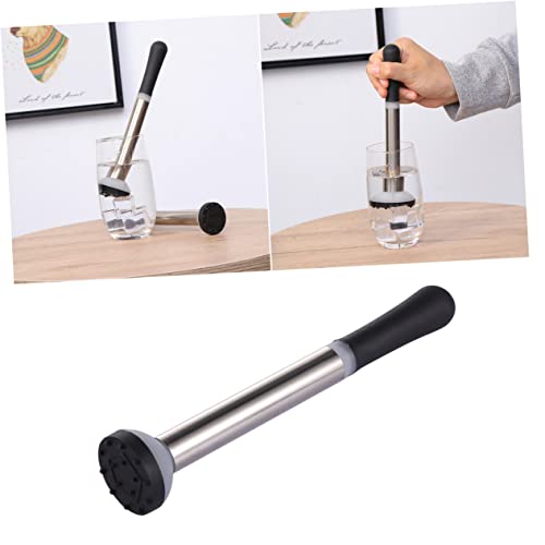 Ciieeo 2Pcs Stainless Steel Cocktail Muddler and Rustproof Bartending Utensils for Drink Mixing for Home Bars and Professional Use