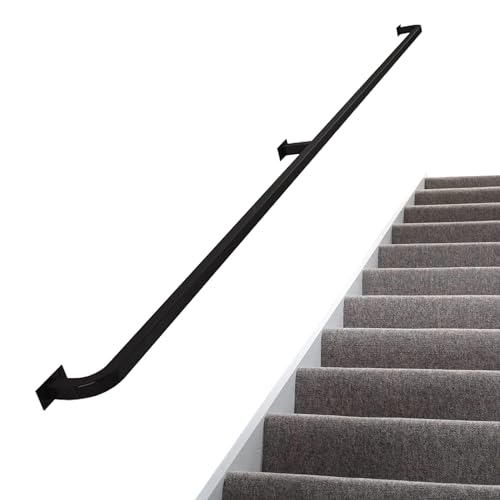Rampe d'escalier en fer forgé haut de gamme noir pour une finition moderne