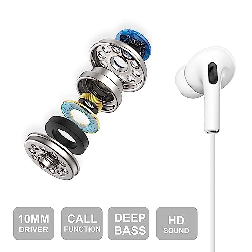 Image of Candytech HF-24 Wired Type C Earphones with in Line HD Mic, Powerful Audio, 14.2mm Driver, Unique Earbuds Design, TPE Anti Tangle Wire, in line Controls, Wide Compatibility(White)