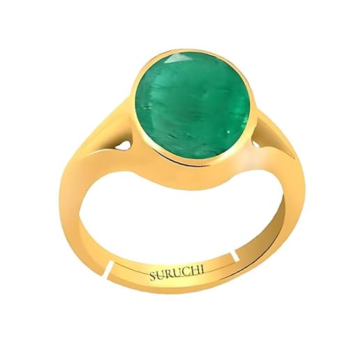 Suruchi Gems & Jewels 22K �S�[���h���b�L �G�������h/�p���i 5.25 ���b�e�B�܂���5�J���b�g �萯�p ��� �p���`�_�g�D ���߉\�ȃ����O �j���p - cvtf