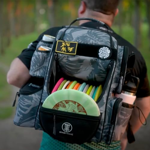 Image of STAR FRAME Beast Disc Golf Bag With Cooler | 25+ Disc Frisbee Golf Backpack | 3-Can Insulated Cooler | Light Durable Gray Men Women Disc Golf Bag | Huge Storage & 12oz Can Holders