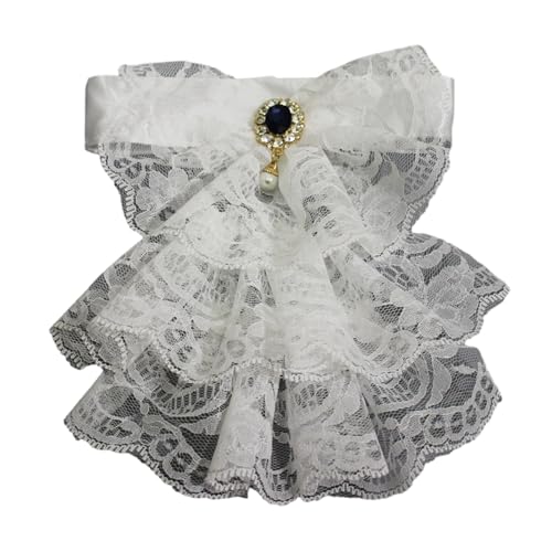 XFUYI Victorien Vintage Dentelle Col Volant Col À Volants Col De Clown En Couches Col Cravate Cosplay Costumes Accessoires