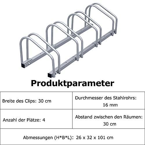 Support de vélo en métal Randaco râtelier de sol robuste extérieur - 7