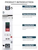 DIHOOL 100A PV MCCB DC odłącznik, 1,biegunowy, DC250V, fotowoltaiczny, kompaktowy wyłącznik, do PV, instalacji solarnej, modułów solarnych, systemu sieciowego