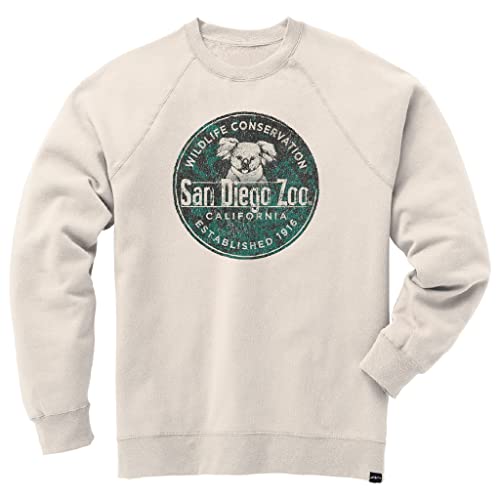 San Diego Zoo Koala Wildlife Conservation Sweatshirt, Oatmeal Heather, Cotton Blend, Men's/Unisex Pullover Sweatshirt (As1, Alpha, L, Regular, Regular) #TOP1
