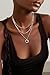 Cuzmly Layered Silver Necklaces for Women, 925 Sterling Silver Stackable Choker Necklaces for Women Trendy Layering Circle Pendant Chain Necklace Set Jewelry Gifts for Women Teen Girls, Brass, No