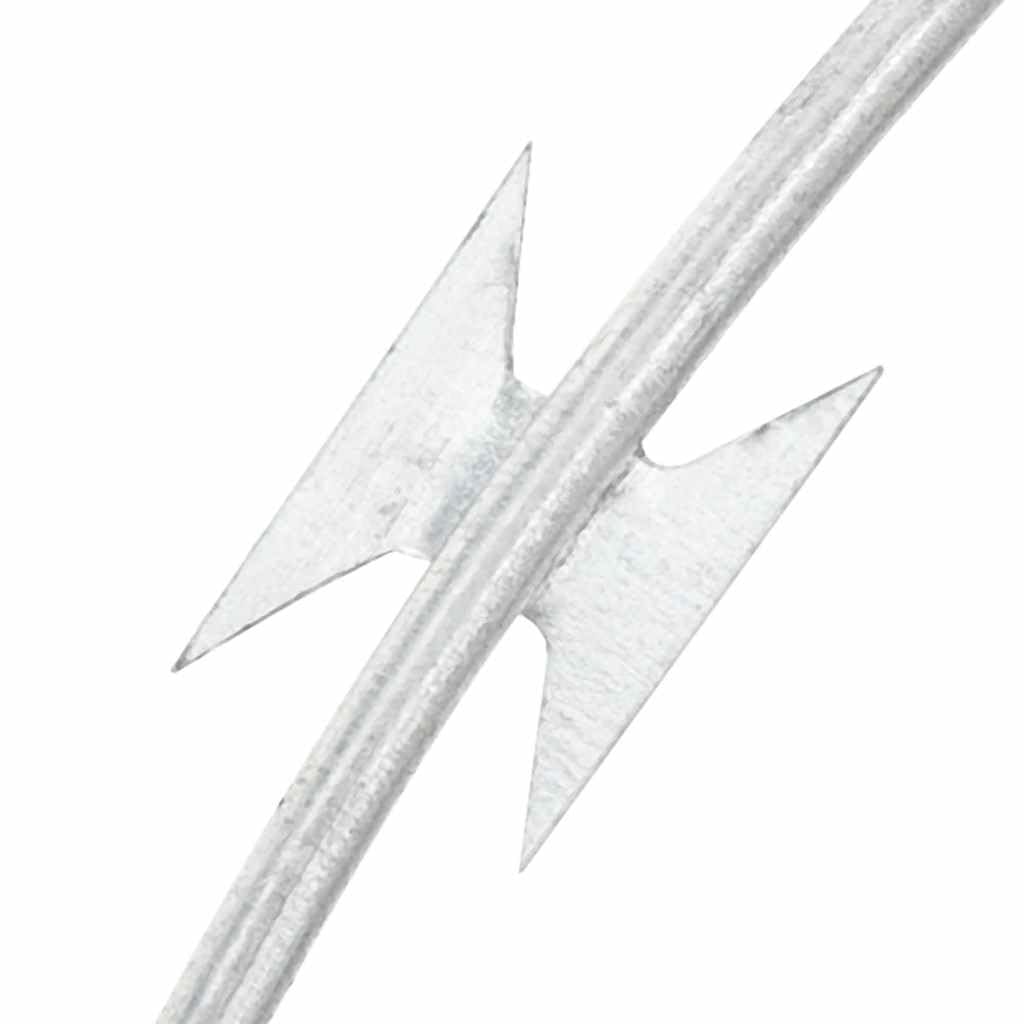 Concertina Fil barbelé en acier galvanisé 60 m pour pâturage, jardins, balcons, murs de cour
