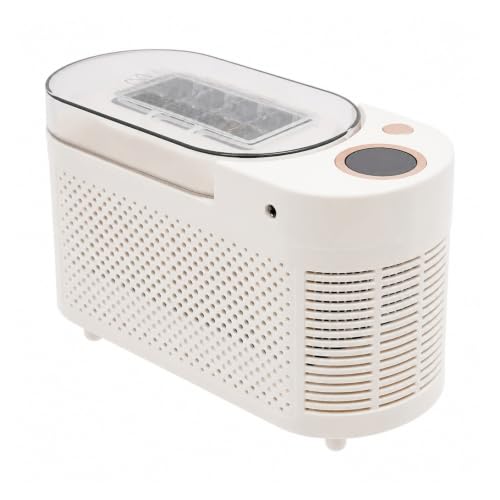Fabricadora de hielo compacta con 120W y diseño blanco y púrpura miniatura 2