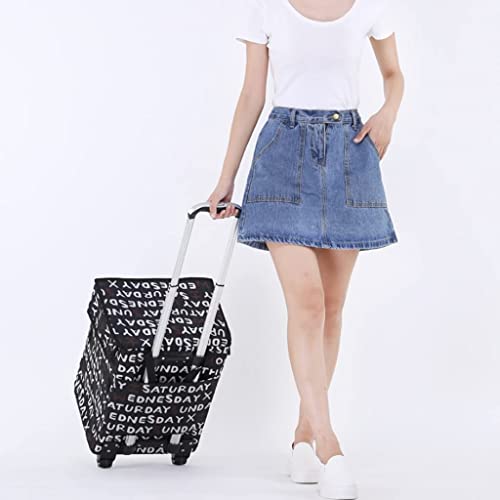 Z-SEAT Faltbarer Einkaufstrolley aus Metall für Lebensmittel Lebensmitteleinkauf mit großem Fassungsvermögen mit Rädern… – Bild 4