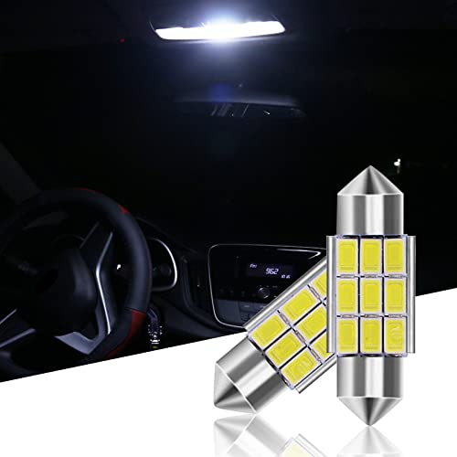 Miytsya 36Mm Car Led Bulbs 6000K Pure White Bright Interior Car Lights Error Free 9-Smd 5630 Chipsets De3021 Bulb Festoon Dome Lights For Interior Map Dome Trunk Courtesy Lights (4 Pcs) #TOP26
