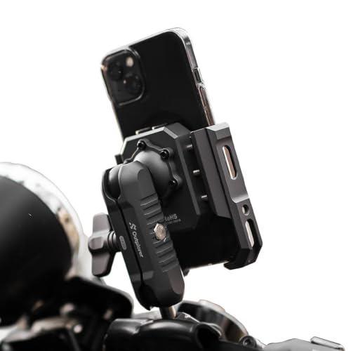 Outplorer Handlebar Mount Kit for Motorcycle Air-Suspension Holder Anti-Shake Airbag Protecting Phone Lens, 360° Free Vision for 4.7''-7.2'' Phone, Aluminum Alloy Holder Compatible with GoPro