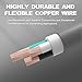 EP 2 Pack 3 Ft Flat Plug Appliance and Power Tool Cord, 14 Gauge 3 Prong 15A Replacement Power Supply Cord Cable, 110V 115V 120V AC Pigtail, Grey