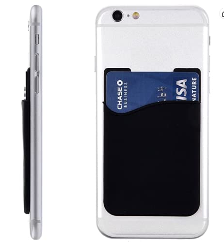 Porta Cartão De Crédito Adesivo Para Celular Smartphone - Preto