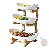 Dravem - Frutero con 3 pisos para frutas, fiestas de cerámica