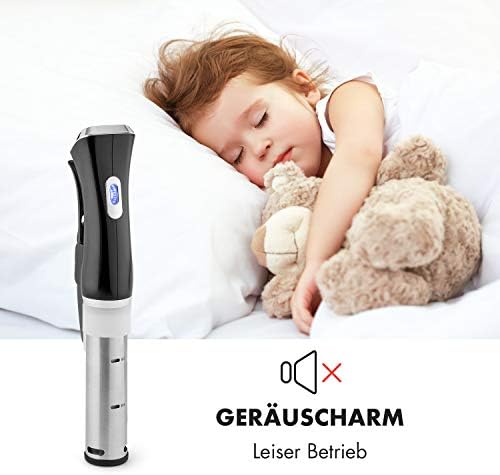 Klarstein Quickstick - Sous Vide Cooker, Sous Vide, Sous Vide Mahine, 3D Circulation Power, 1300 Watts, 50-95 ° C Temperature Range, Up to 20 litres Filling Volume, LCD Touch Display, Black