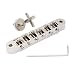 Musiclily Pro 10.4mm Roller Saddle ABR-1 Tune-O-Matic Bridge with M4 Post for Les Paul Style Electric Guitar, Nickel