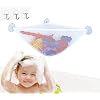 Bath Toy Storage Bath Toy Holder With 3 Strong Suction Cups Bathtub Toys Net Holder Organizer Corner Shower Caddy Bag For Kids And Toddlers Bathroom Hanging Mesh Basket For Baby Boys And Girls
