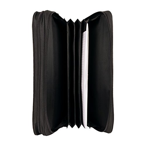 Nufazes Portfolio 3 Ring Binder Organizer- Padfolio Briefcase With Retractable Handle And Zippered File Divider #TOP4