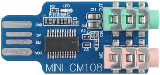 Mini-CM108 USB Sound Card External for Laptop No Driver Needed Plug and Play