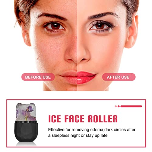 Broviti Ice Roller For Face Neck And Eye Gua Sha Face Massage Facial Beauty Face Icing Tool Silicone Ice Mold For Brighten Skin And Enhance Your Natural Glow Remove Fine Lines（Black） #TOP2