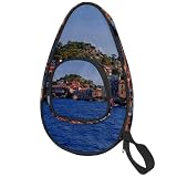 lcndlsoe Borsa per racchette da ping pong, custodia per racchette da ping pong, isola d'Elba