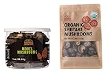 Vigorous Mountains Wild Dried Morel Mushrooms 1 Ounce and Dried Organic Shiitake Mushrooms 4.23 Ounce