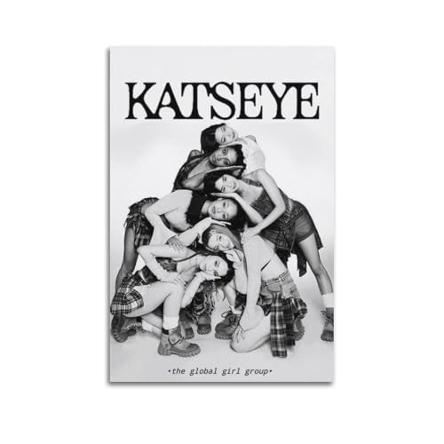 JUYERGWERKJ Katseye - Póster estético decorativo para pared, lienzo vintage, pintura para sala de estar, dormitorio, 30 x 45 cm, estilo sin marco