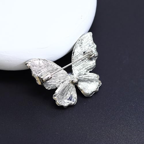 Image of Butterfly Brooch for Women, Insect Butterfly Pins Shawl Pin Clip Flashing Butterfly Jewelry Fashion Brooch Wedding Accessories Sweater Scarf Brooch for Women