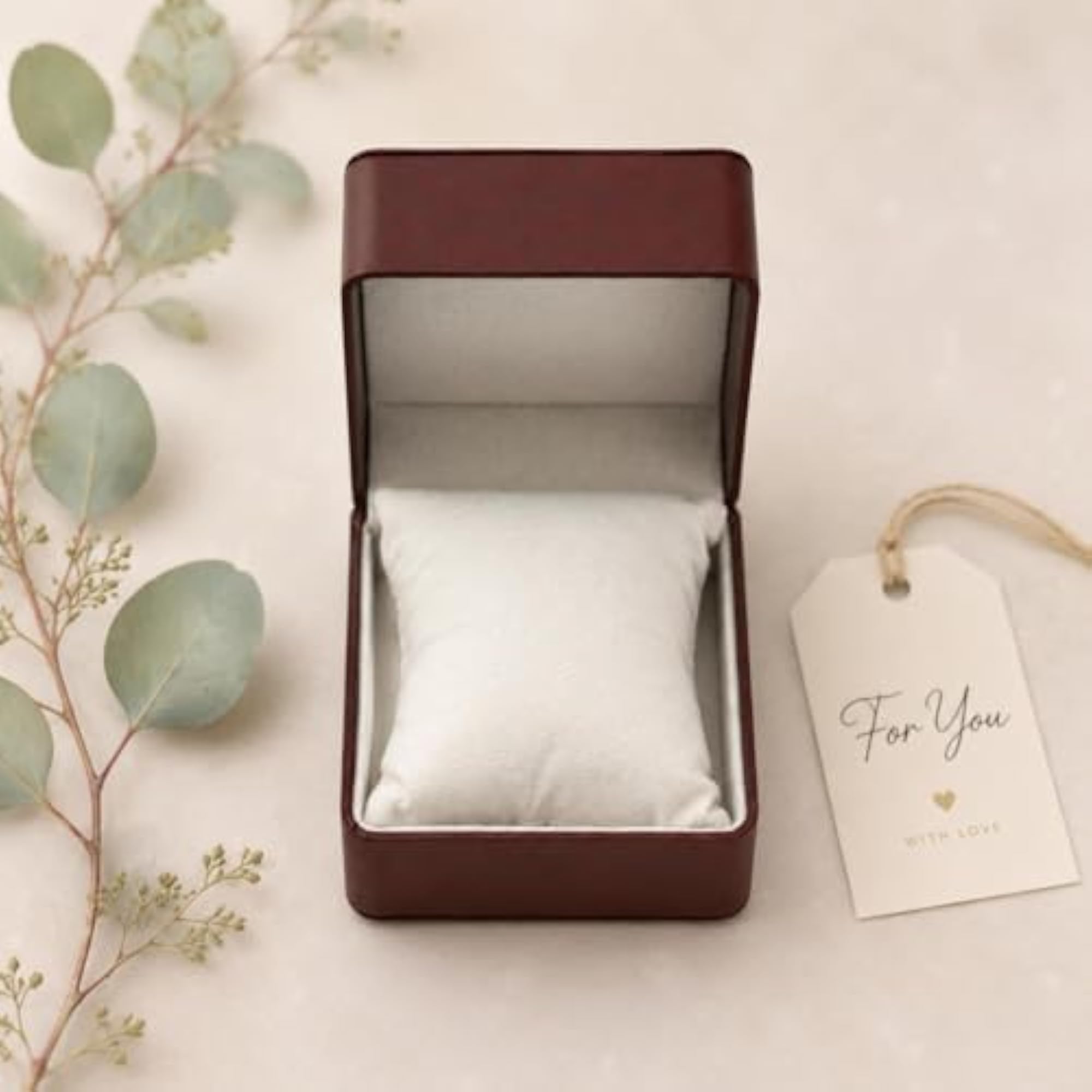 Single PU Leather Watch Box with Cushioned Interior