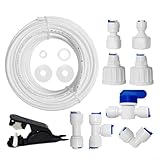 Entgoinggo Kit de tubo de suministro de agua de 15/20M refrigerador con conectores para instalación de refrigerador doble (20m)