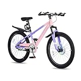 BGGFNZ 20 24 Inch Kids' Mountain Bike, Front Suspension Fork Kids' Bicycles for Boys Girls, Single Speed Bikes for Girls Boys Ages 8-12, Front and Rear Disc Brakes, Adjustable Seat Height