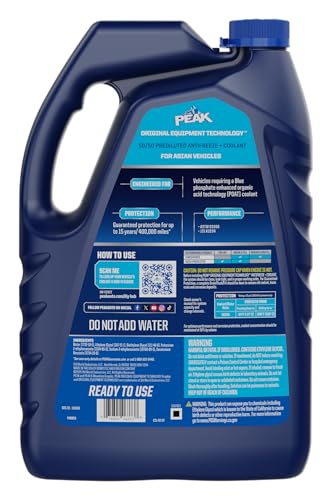 Image of PEAK OET Extended Life Blue 50 /50 Prediluted Antifreeze /Coolant for Asian Vehicles, 1 Gal. (Pack of 2)