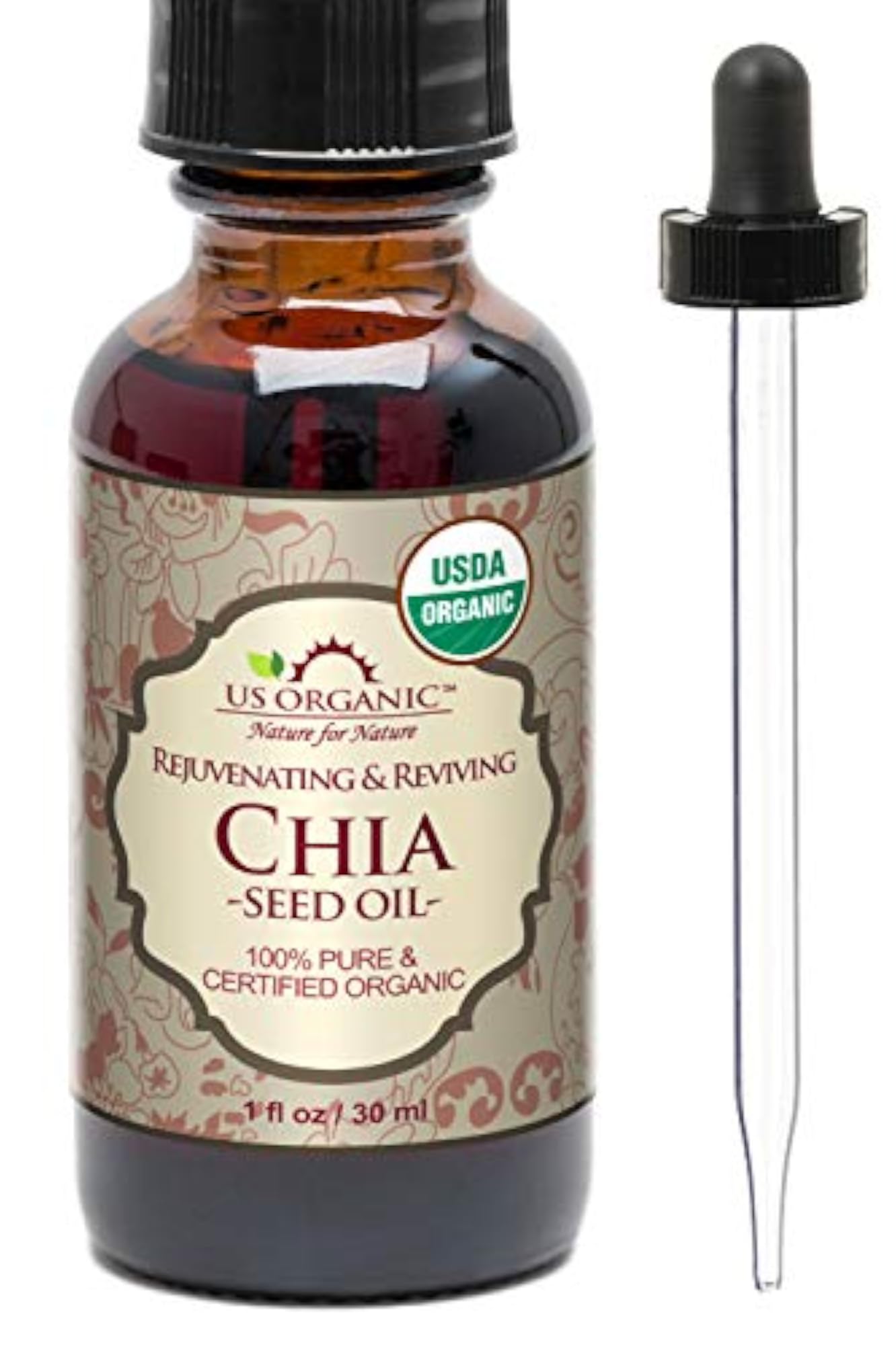 Chia Seed Oil, 100% Pure & Natural, Cold Pressed Virgin