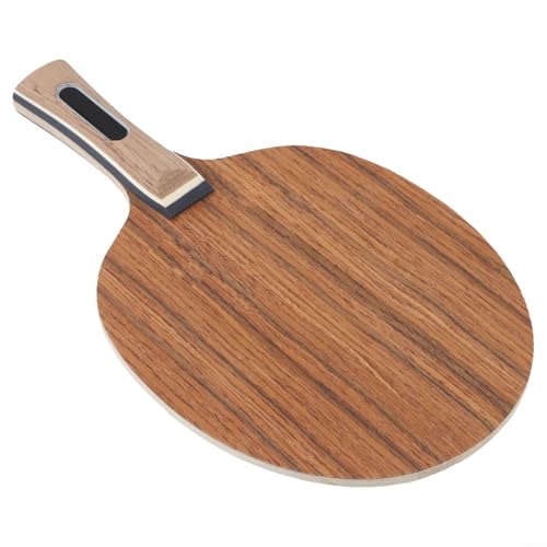 Ebony Dalbergia - Tenis de mesa de 5 capas con mango largo para raqueta de ping pong, placa inferior de 6,2 mm de grosor, color negro y amarillo (Dalbergia)